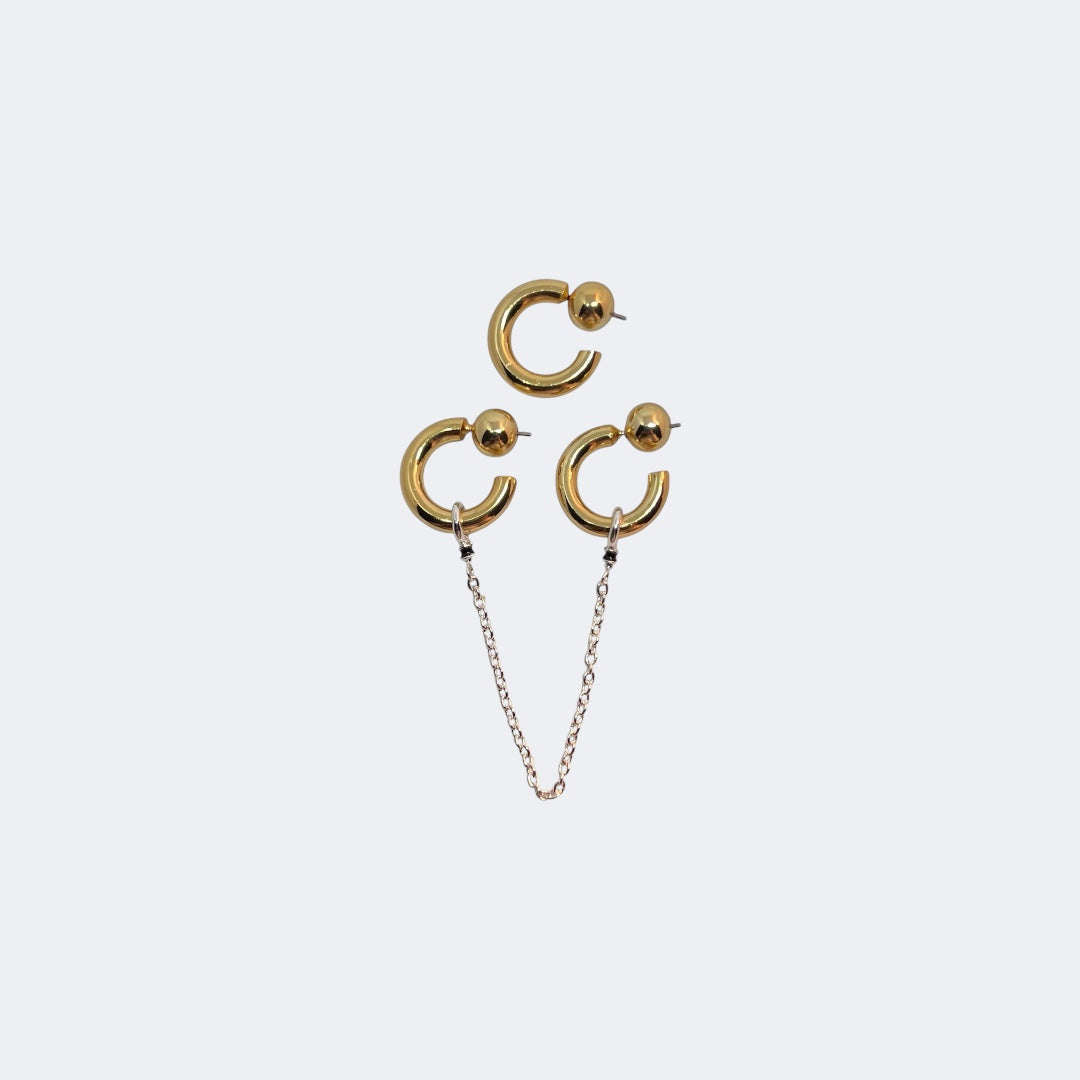 Slim Chain Hoops