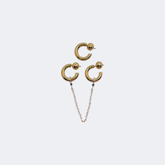 Slim Chain Hoops
